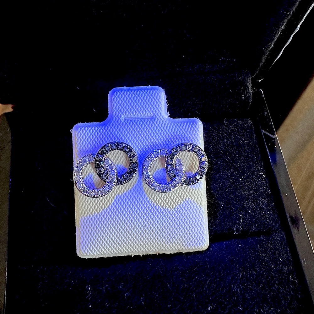 RARE, CUSTOM Black/White Diamond Earrings - .40 Cts+certificate of authenticity